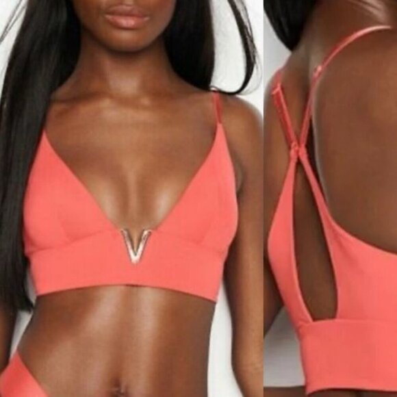 Victorias Secret Very Sexy Illusions Soft V Hardware Plunge Bralette Bra small - Picture 1 of 3